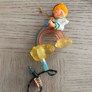 Hallmark Angel Ornament with Rainbow and Yellow Clouds